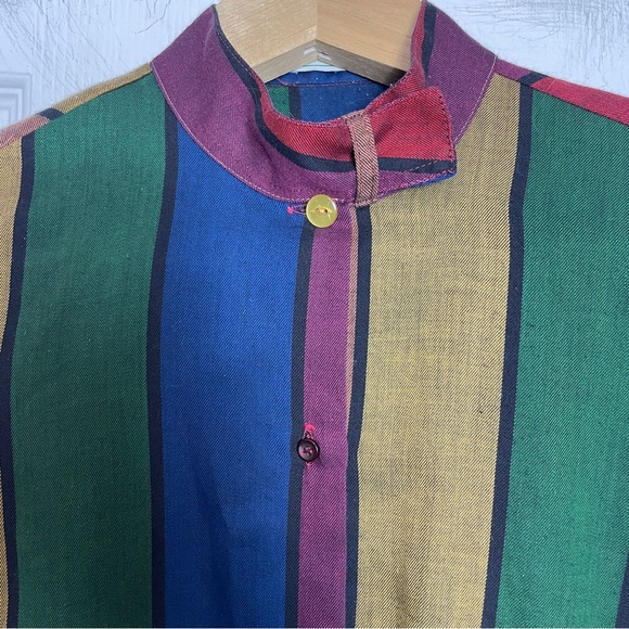 Striped BENETTON Shirt 90s Retro - Picture 2 of 11